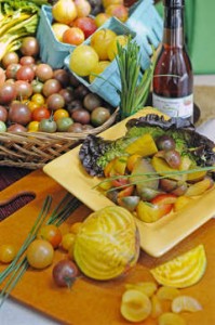 Beets, plums and tomatoes mingle in a colorful salad. (Al Podgorski~Sun-Times) Photos styling by Judith Dunbar Hines.